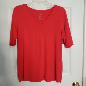 EUC "Perfect Pima" Elbow Tee by J.Jill, L (12-14)